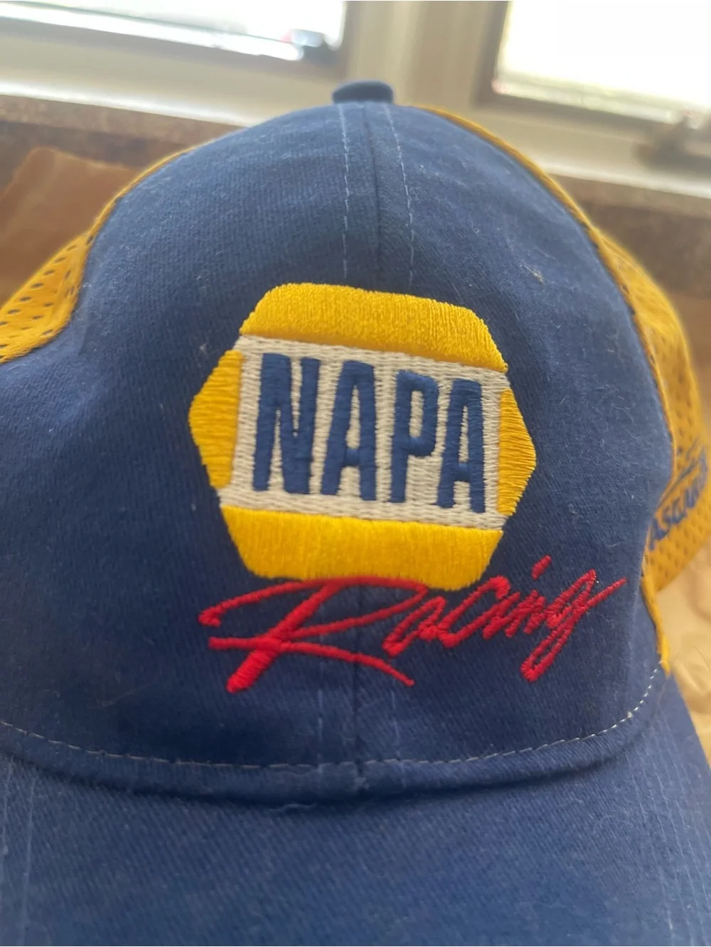 Nascar NAPA Racing Blue and Yellow Mesh Hat